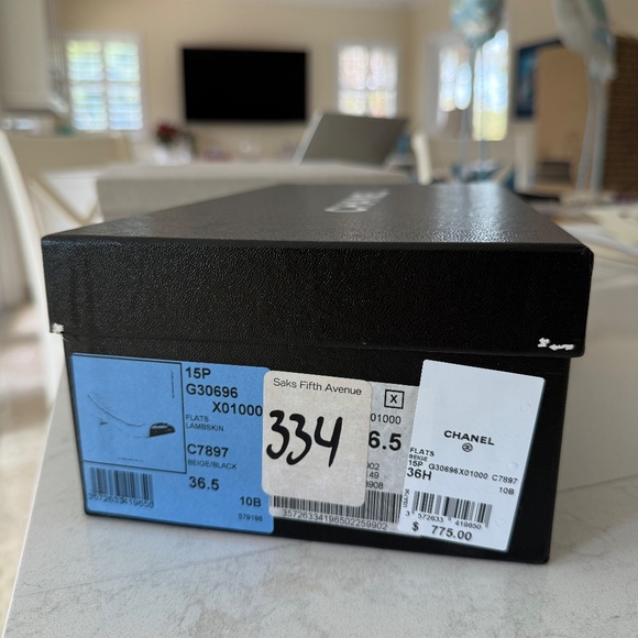 COPY - Chanel CC Logo Cap Toe Ballet Flat 36.5 - Picture 5 of 6